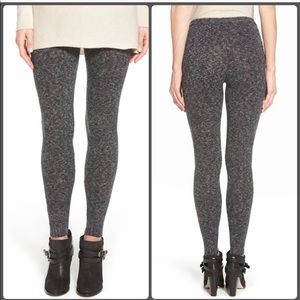 NWT Hue Tweed Black Sweater Leggings Size Medium